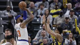 ▲莫里斯（Marcus Morris Sr.）攻下全場最高28分，尼克擊敗溜馬。（圖／美聯社／達志影像）