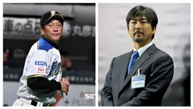 日本火腿監督栗山英樹、打擊教練小笠原道大。（圖／記者王怡翔攝影、翻攝自推特）