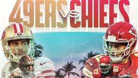 今年超級盃由堪薩斯酋長對上舊金山49人。（圖／翻攝自NFL推特）