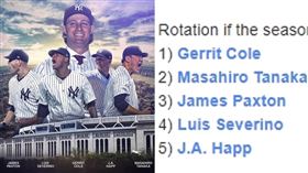 ▲《大聯盟官網》預測洋基開季先發輪值。（圖／翻攝自推特／MLB官網）