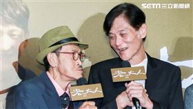 電影「老大人」首映會，演員小戽斗、喜翔。（記者林士傑/攝影）