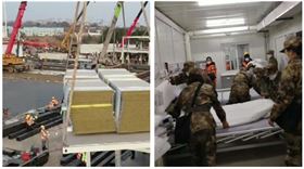 ▲火神山醫院（組合圖，新聞台,ptt）