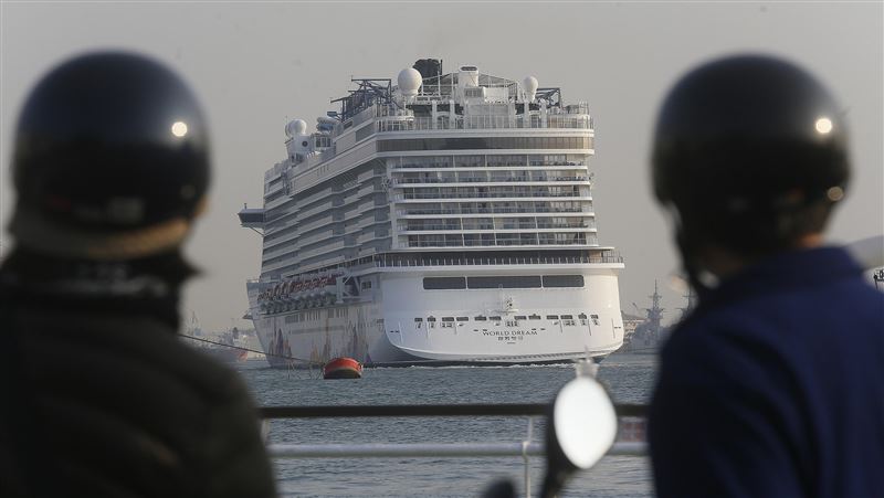 世界夢號停靠基隆　3人逾隔離期入境