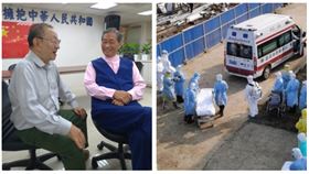 ▲董念台、中國肺炎災區（組合圖，資料畫面）