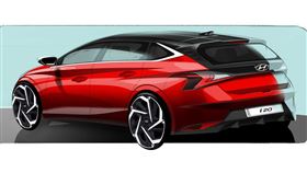 ▲現代汽車Hyundai i20設計草圖。（圖／翻攝網站）