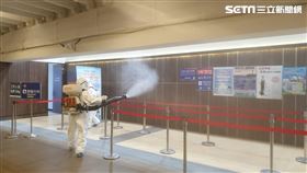 基隆港,消毒,東岸旅客大樓,鑽石公主郵輪 圖／台灣港務基隆分公司提供