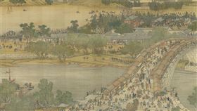 故宮南院展出清明上河圖真跡為了吸引遊客，國立故宮博物院南部院區陸續推出超強特展，4月26日前展出3件清明上河圖繪畫真跡，歡迎民眾把握參觀時間。圖為清院本清明上河圖。（故宮南院提供）中央社記者蔡智明傳真　109年2月6日