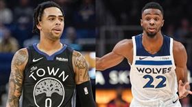 Russell與Wiggins將互換東家。（合成圖／翻攝自推特）