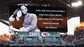 ▲『小飛俠』布萊恩（Kobe Bryant）墜機罹難，機上9人將一起舉辦追思會。（圖／美聯社／達志影像）