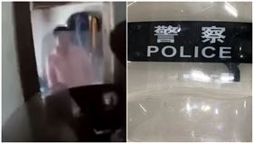 接觸確診病例！女竟拒絕被隔離　持刀砍斷警盾嗆：過來就砍（圖／翻攝自微博）