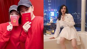 唐嫣,懷孕,龍鳳胎,生產,羅晉。翻攝自微博