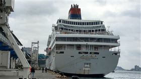 寶瓶星號,郵輪,靠岸,基隆,港西碼頭　圖／記者李依璇攝影