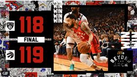 ▲暴龍險勝籃網，拿下14連勝。（圖／取自推特）