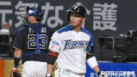 ▲王柏融9局下遭到三振。（圖／記者王怡翔攝影）