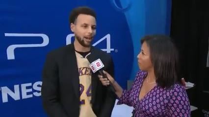 NBA／柯瑞現身　穿湖人24號球衣