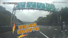 ▲駕駛在國道上驚見有輪胎脫落。（圖／國道公路警察局 授權）