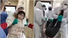 江蘇昆山居民拒絕隔離 被工作人員強行帶走（圖／翻攝自RFA 自由亞洲粵語YouTube）