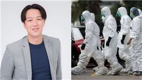 李正皓，指出中共將用血的鎮壓，蓋過武漢肺炎。（組圖／翻攝自臉書、微博）