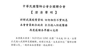  中華民國醫師公會全國聯合會【澄清聲明】LINE假訊息( 醫師公會全國聯合會授權提供)