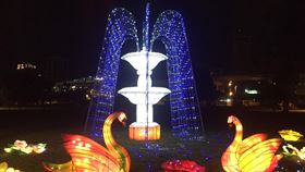 浪漫噴水池。（圖／新北市民政局提供）