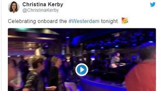 威士特丹號終靠岸　幽默推文安撫人心