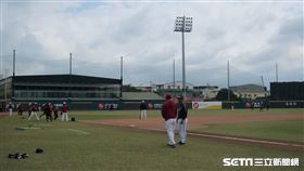 ▲樂天桃猿到中信園區球場春訓交流賽。（圖／記者蕭保祥攝影）