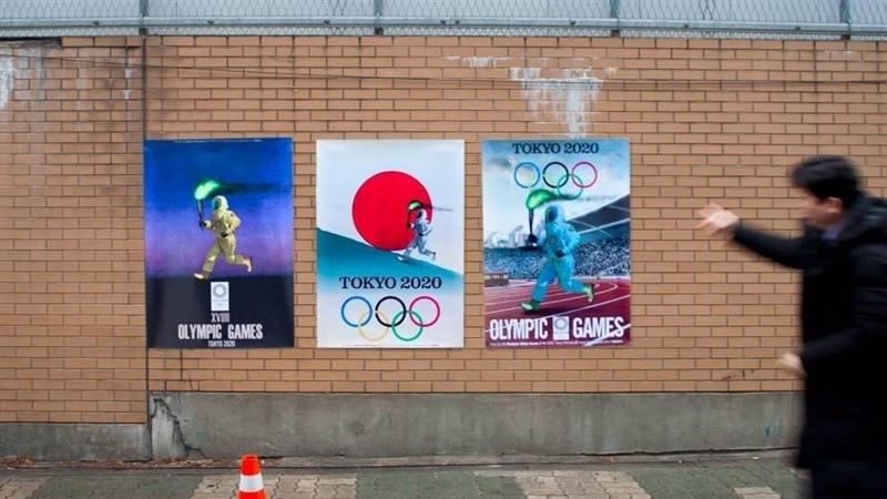南韓製穿防護衣傳聖火海報　日本抗議