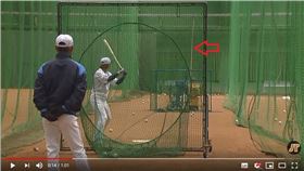 ▲西武打擊場裡掛竹竿練習推打準度。（圖／翻攝自太平洋聯盟TV）