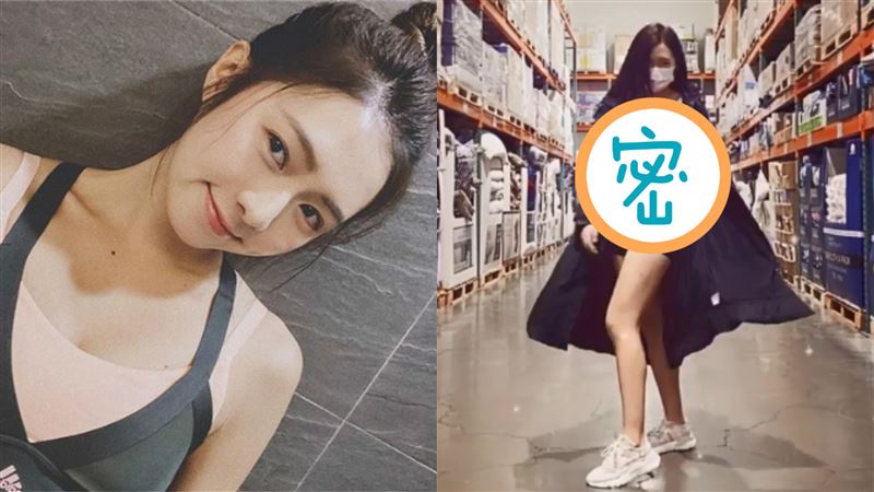 簡廷芮大衣內全空　內衣外洩渾圓雪乳