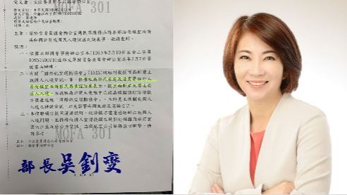 這國禁台令　綠委秀公文要外交部踹共