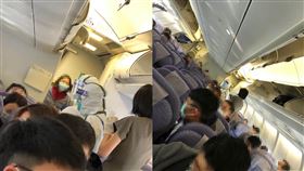 落地,發燒,上海,華航,武漢肺炎(翻攝自爆料公社)