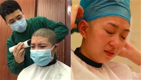 前往武漢支援　甘肅15女醫護集體被剃頭崩潰　圖／微博