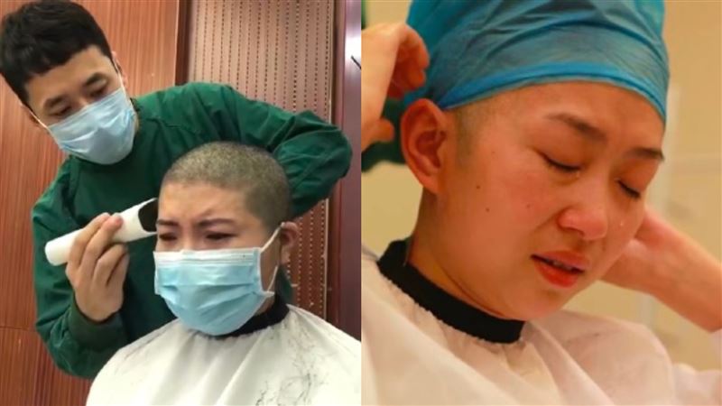 一線女醫護被剃光頭淚崩　陸網友氣炸