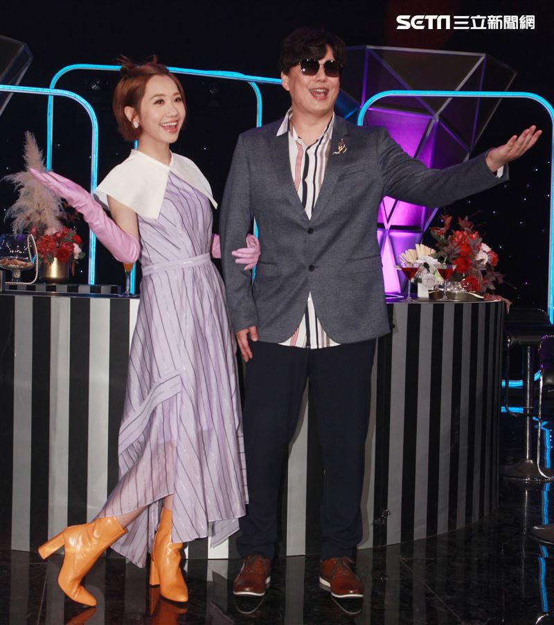 蕭煌奇、LULU今（18日）出席台語歌唱綜藝《上奅台灣歌》開播記者會。圖／記者邱榮吉攝影