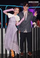 蕭煌奇、LULU今（18日）出席台語歌唱綜藝《上奅台灣歌》開播記者會。圖／記者邱榮吉攝影