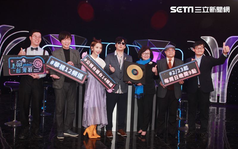 蕭煌奇、LULU主持華視全新台語歌唱綜藝「上奅台灣歌」開播記者會。（記者邱榮吉/攝影）
