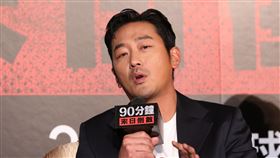 90分鐘末日倒數電影宣傳記者會，男主角河正宇。（記者林士傑/攝影）