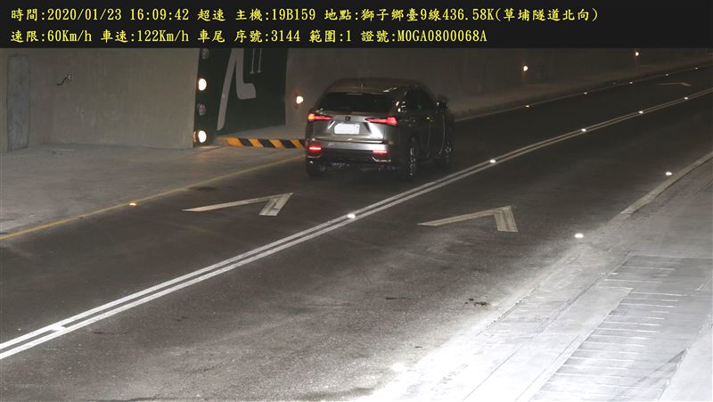 11駕駛隧道內飆車　罰8千扣牌3月