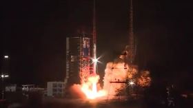 中國「一箭四星」發射衛星 官媒爽嗨：火箭都復工了  圖/央視