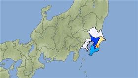 日本時間20日中午12時53分左右，千葉縣發生震度4有感地震，日本氣象廳推估規模4.5。（圖取自日本氣象廳網頁www.jma.go.jp）