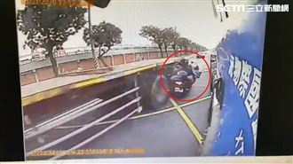 驚悚暴衝片曝光　騎士頭刷一排後車斗