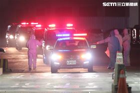 鑽石公主號台人包機返台,救護車,警車（圖／記者林士傑攝）