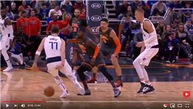 ▲東契奇（Luka Doncic）背後運球後撤步三分出手。（圖／翻攝自YouTube）