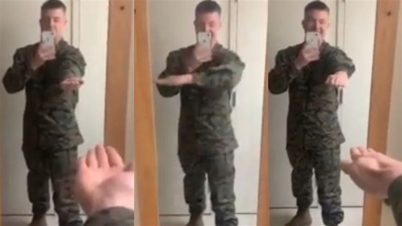美兵手腕不動　輕易反轉手掌驚呆網