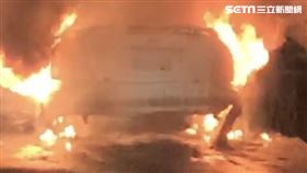 彰化,父子,爭執,火燒車　翻攝畫面