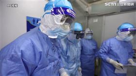 火神山醫院內部。(圖/AP授權)