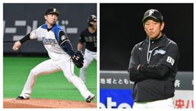▲日本職棒火腿隊投手金子弌大（左）、總教練栗山英樹（右）。（圖／記者王怡翔攝影）