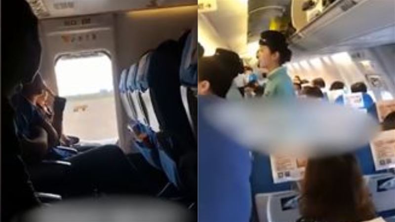 搭機到武漢嫌悶　大媽竟開安全門透氣