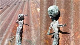 外星人,乾屍,屋頂,詭異,驚悚,爆廢公社,吸盤