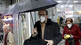 義大利,武漢肺炎,口罩,美聯社／達志影像